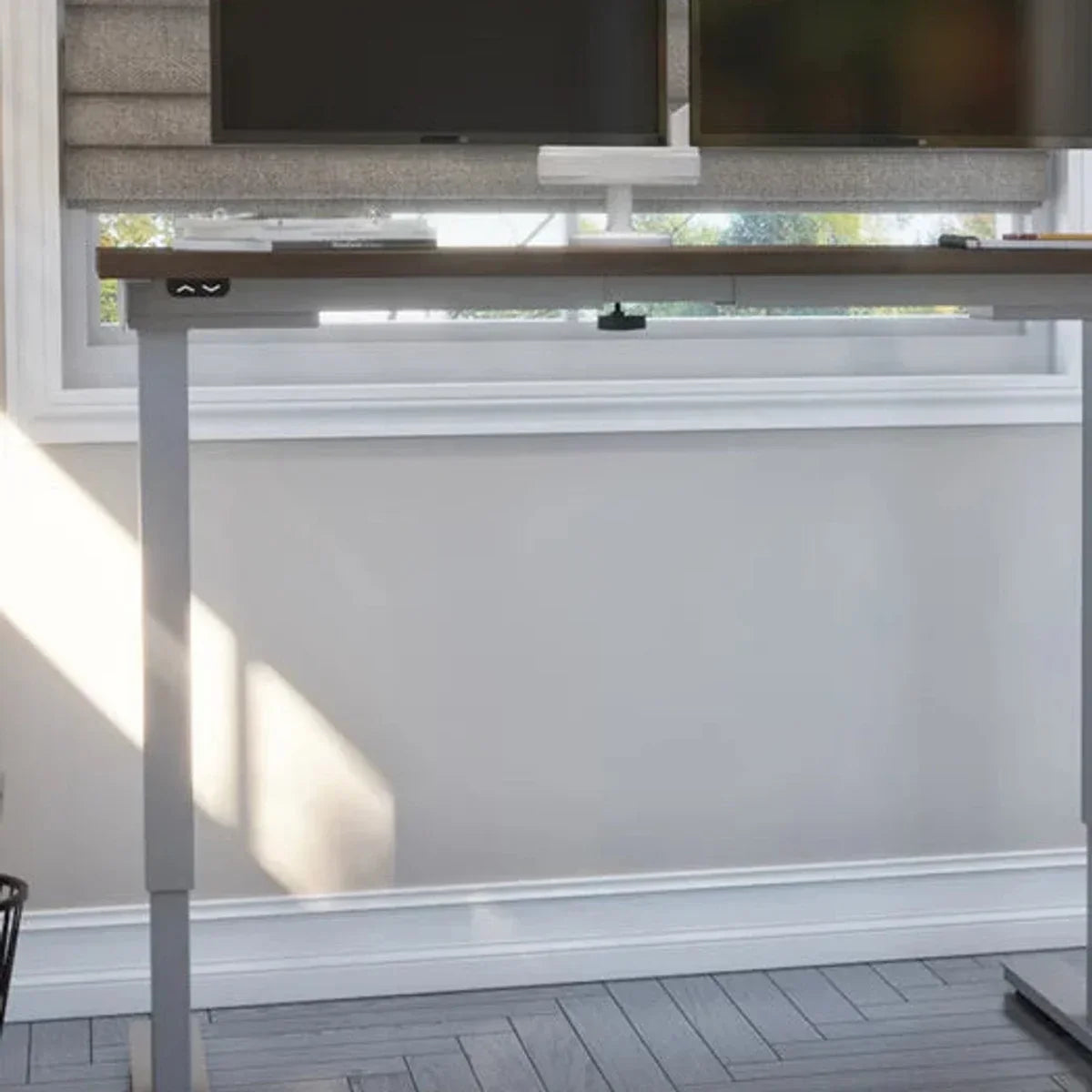 Bestar Upstand 61 cm x 122 cm (24 in. x 48 in.) Height Adjustable Desk with Dual Monitor Arm