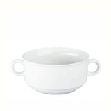 Porcelain Creme Soup Bowl with Handle, White, 355-mL