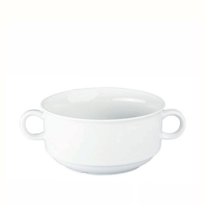 Porcelain Creme Soup Bowl with Handle, White, 355-mL H5638