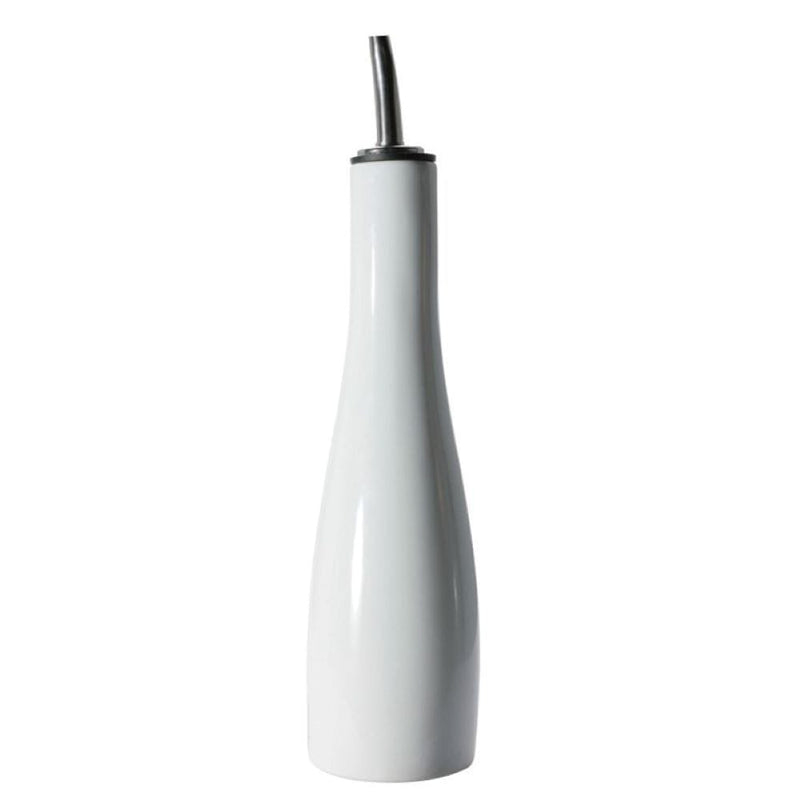 Porcelain Vinegar Bottle with Pouring Spout, 10-oz, White A8379