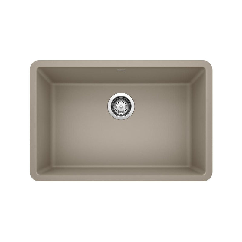Precis 27-in Single Bowl Undermount Kitchen Sink, Truffle E6477