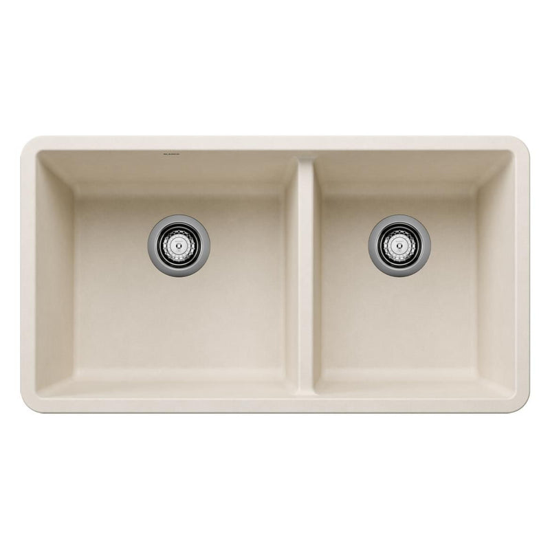 Precis 33-in 60/40 Double Bowl Undermount Kitchen Sink, Soft White R9469