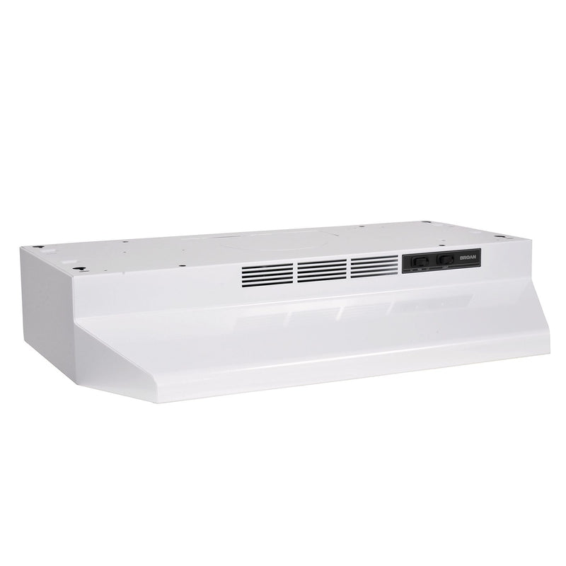BU2 Series 230CFM Under Cabinet Kitchen Exhaust Fan Range Hood, White, 24-in B4210