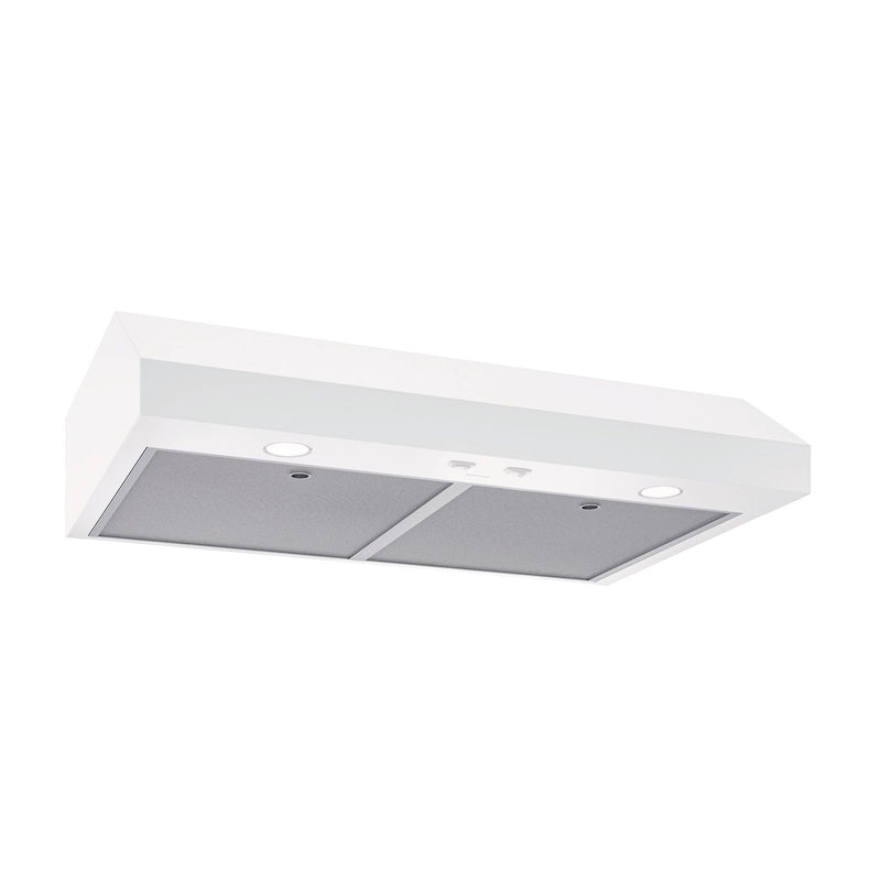 Glacier1 350CFM Under Cabinet Kitchen Exhaust Fan Range Hood, White, 30-in Z7570