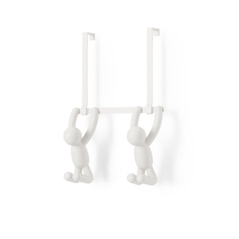 Buddy Over The Door Double Hook, White D248