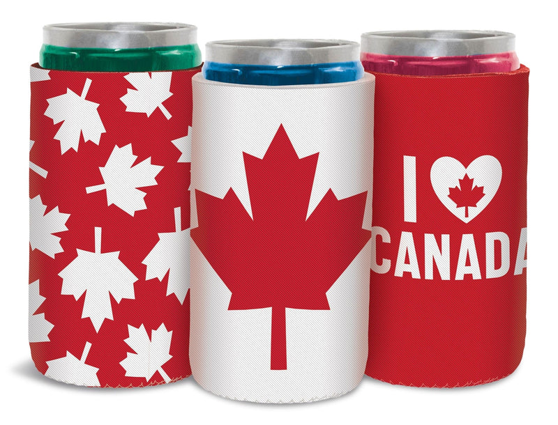 Canada Day Drink Cover Sleeves, Assorted Designs, 3-pk J5812