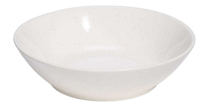 Bettina Glossy Stoneware Dinner Bowl, 1-pc, White Speckle I5559