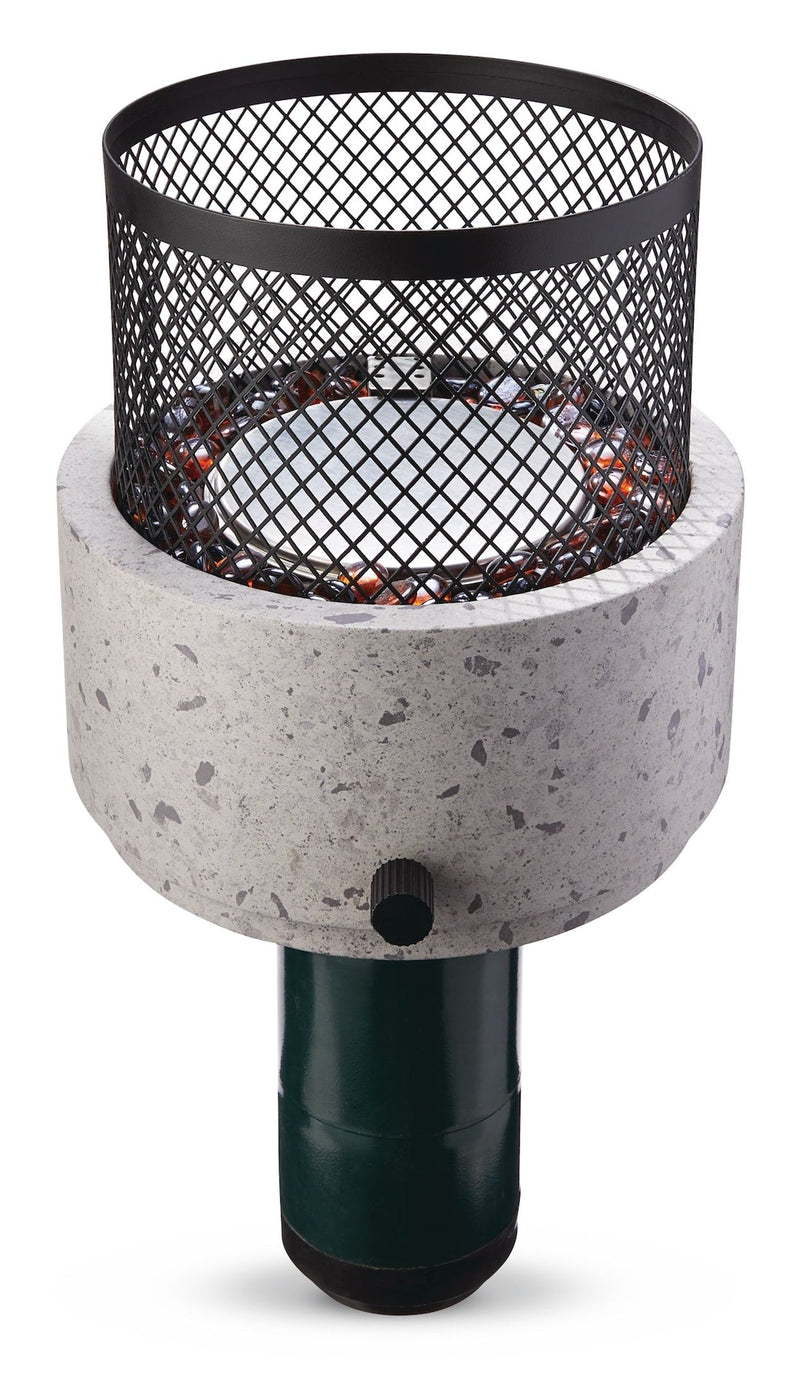 Cinder Round Outdoor Tabletop Gas Fire Pit, 11,000 BTU D1447