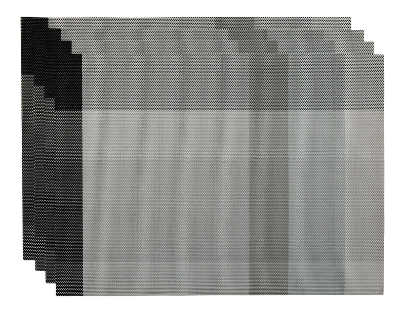 Grey Check Textilene Placemat, 13-in x 18-in, 4-pk K2643