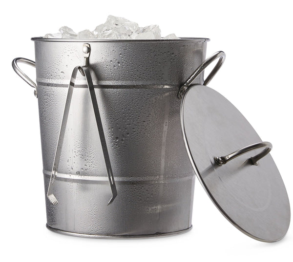 Ice Bucket and Scoop, Stainless Steel with Insulated Liner, Silver, 9.06-in X5357
