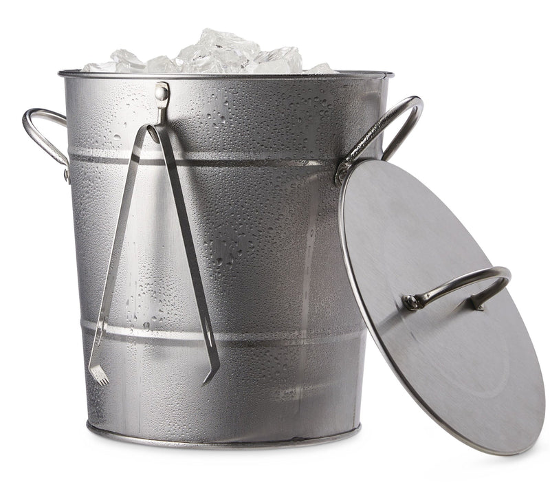 Ice Bucket and Scoop, Stainless Steel with Insulated Liner, Silver, 9.06-in X5357