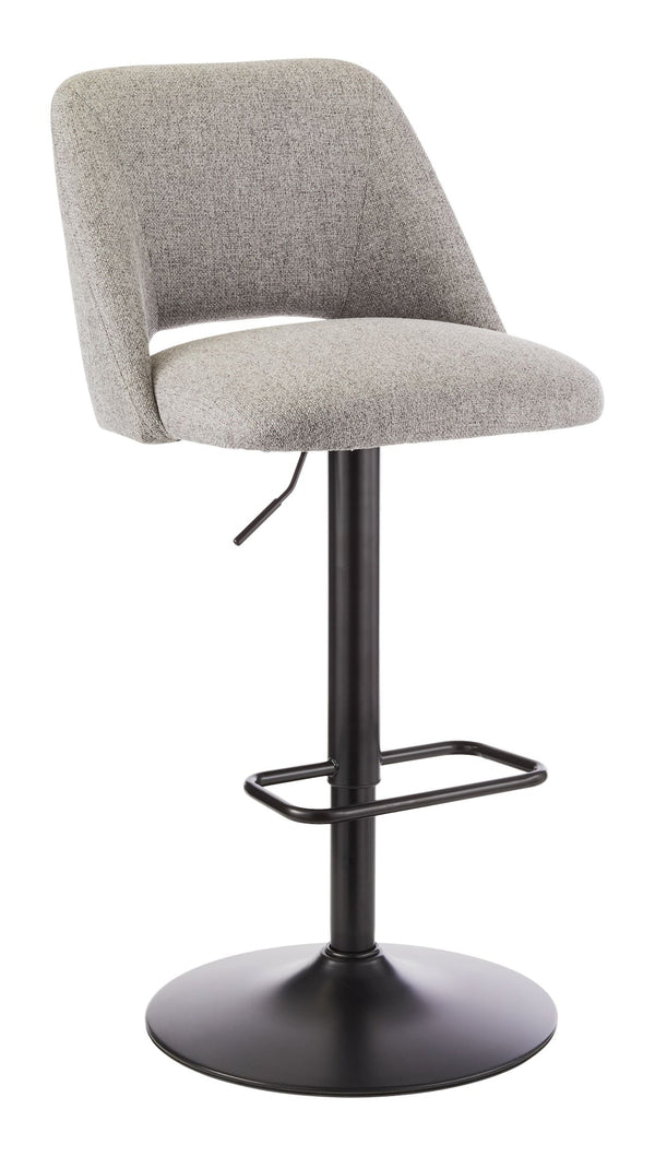 Inaya Adjustable Height Gas Lift Swivel Bar Stool, Grey X8940