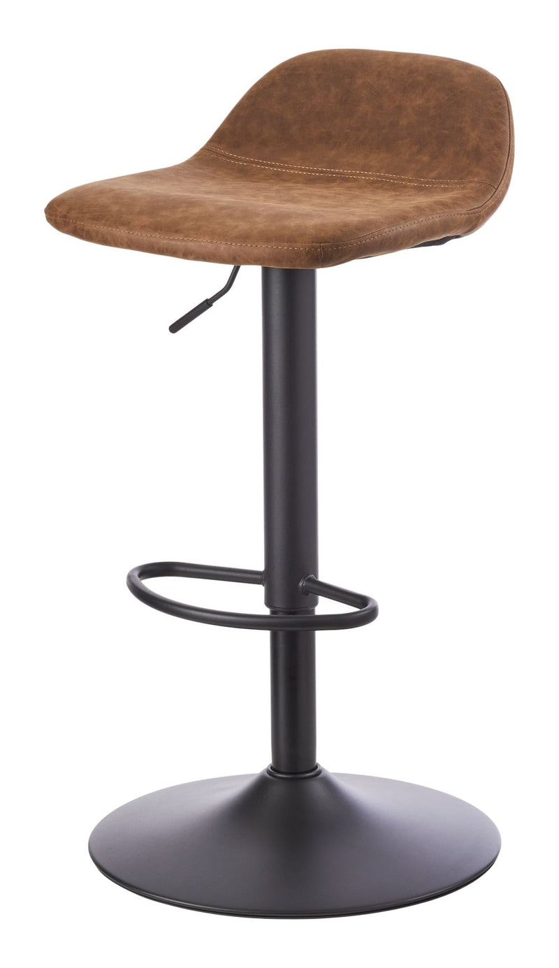 Luis Adjustable Height Gas Lift Swivel Bar Stool, Brown Z9569