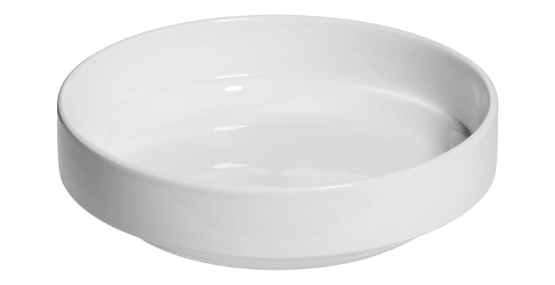 Modern Edge Porcelain Dinner Bowl, 7.8-in, White E8367