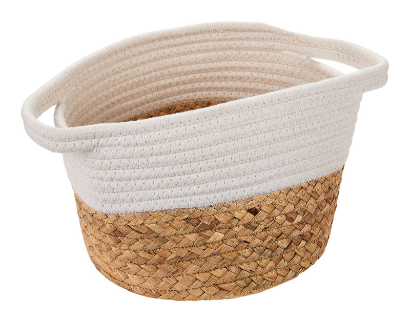 Molly Woven Cotton Rope Two-Toned Storage Basket O2191