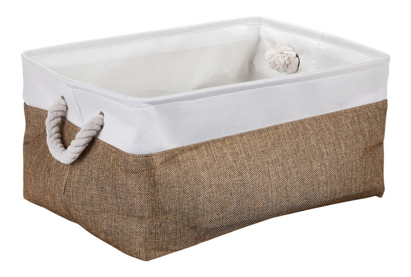 Olivia Two-Toned Fabric Square Storage Basket I3490