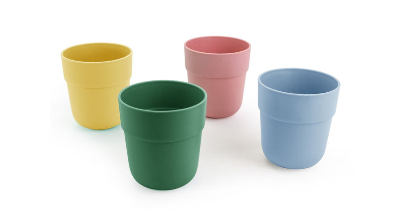 Reusable Plastic Tumbler Cups, BPA Free, Recyclable Material, Suitable for Kids, 4-pk D0039