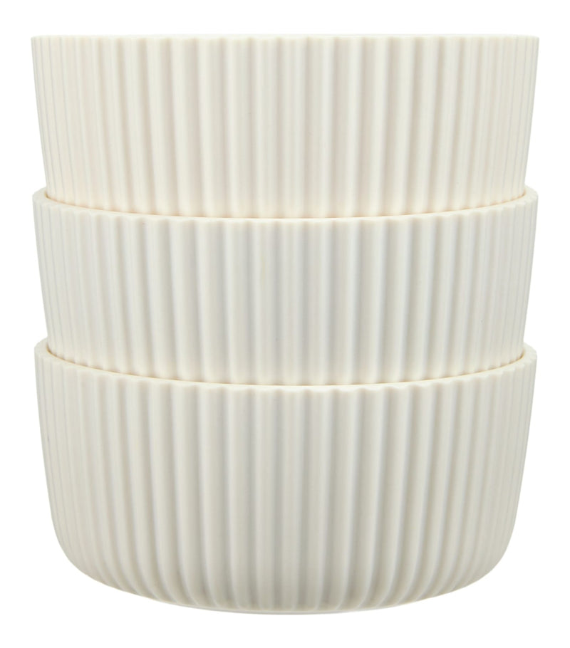 Small Ribbed Bowls for Outdoor Dining, 3-pk J9678