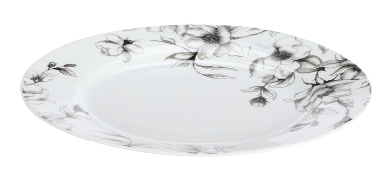 Wild Rose Dinner Plate, 1-pc, White, Dishwasher & Microwave-Safe Z4601