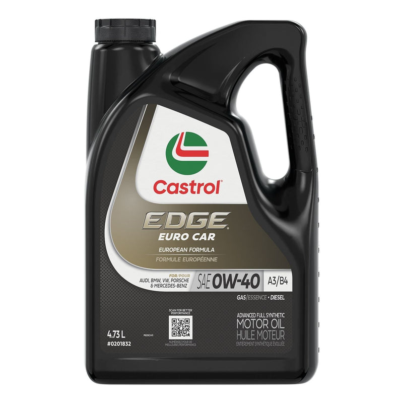 EDGE Euro 0W40 A3/B4 Advanced Synthetic Engine/Motor Oil, 5-L P5198