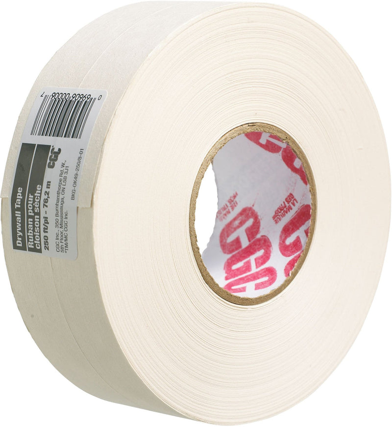 Drywall Paper Joint/Wallboard Tape Pre-Creased, Superior Bond, White, 2-1/16-in x 250-ft C5125