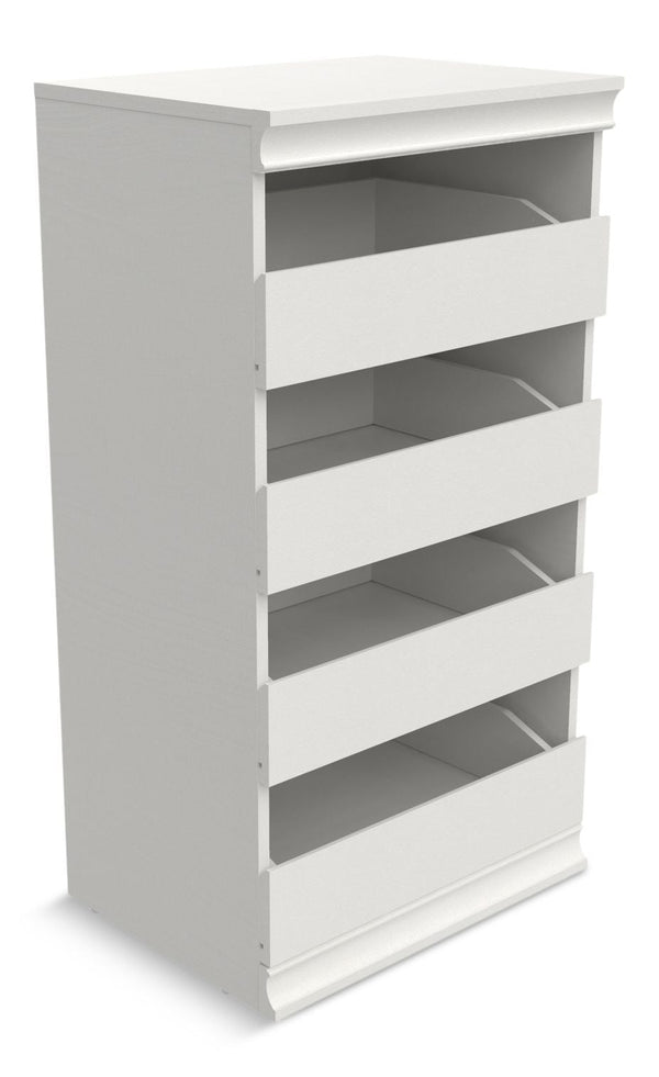 Modular Stackable 4-Drawer Storage Unit, White K3925