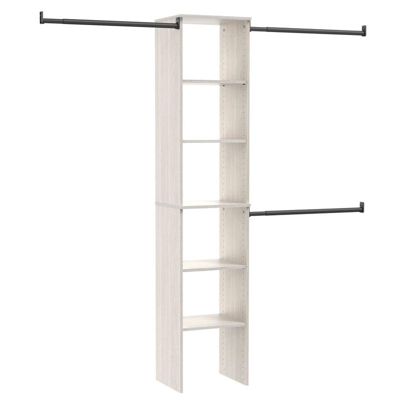 Suite Symphony Laminate Wood Tower Starter Kit with Rods, White Timber, 16-in T0441