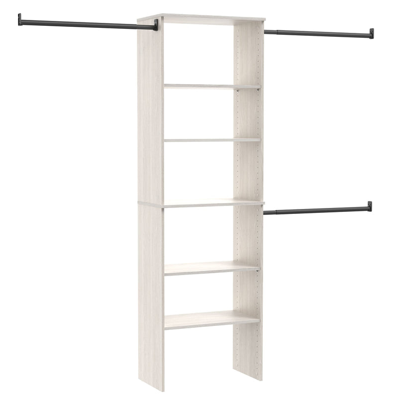 Suite Symphony Laminate Wood Tower Starter Kit with Rods, White Timber, 25-in U1344