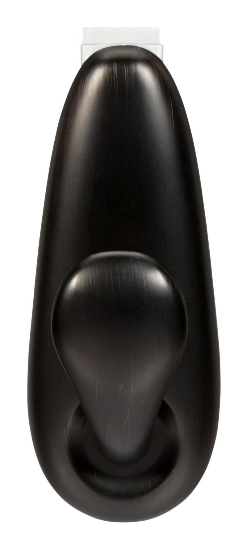 Large Decorative Metallic Hook with Adhesive Strips, Oil Rubbed Bronze, 5-lbs, 1 Strip per Pack A250