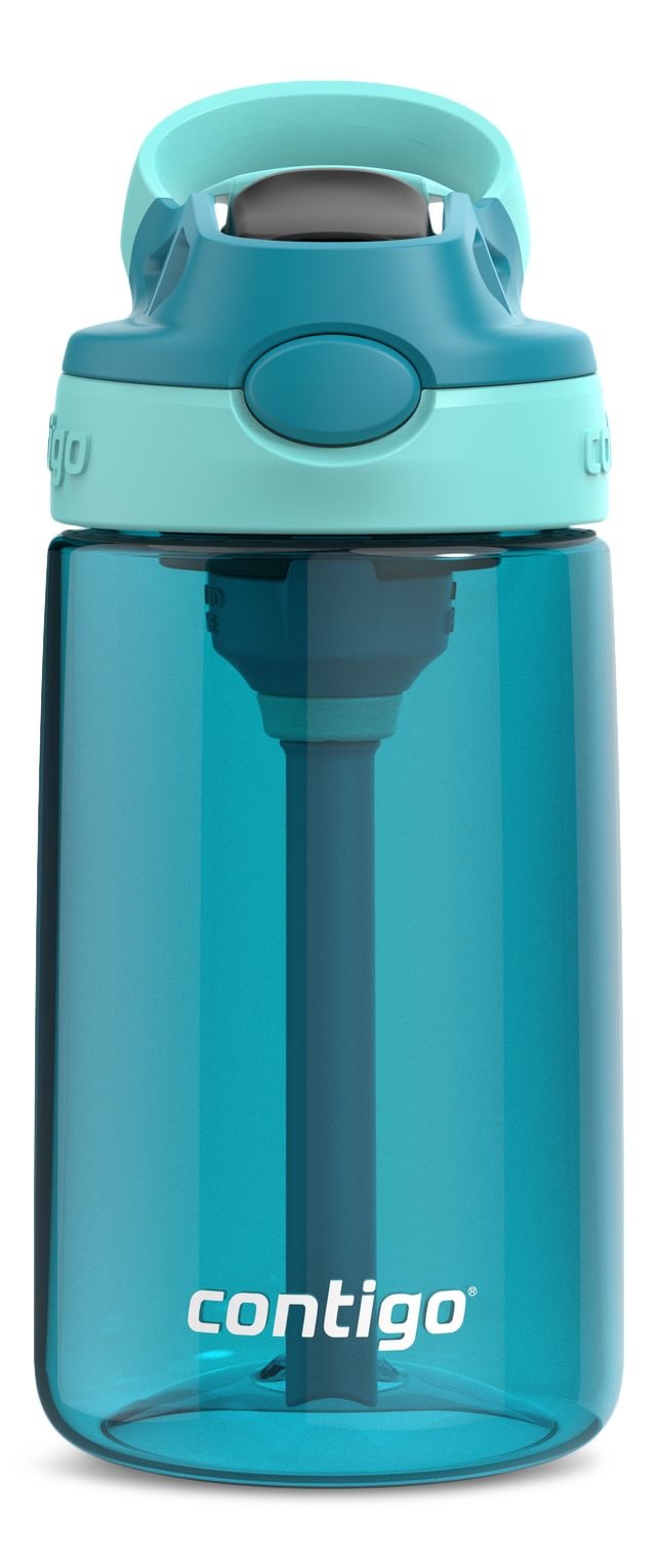 Aubrey Kids' Water Bottle, 14-oz, Juniper/Jade, with Lid & Straw V9927