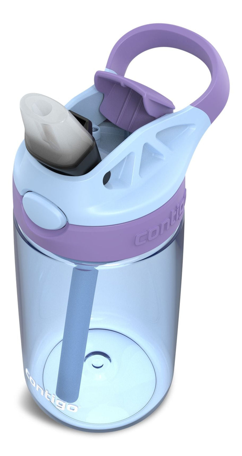 Aubrey Kids' Water Bottle, 14-oz, Periwinkle/Amethyst, with Lid & Straw L8568