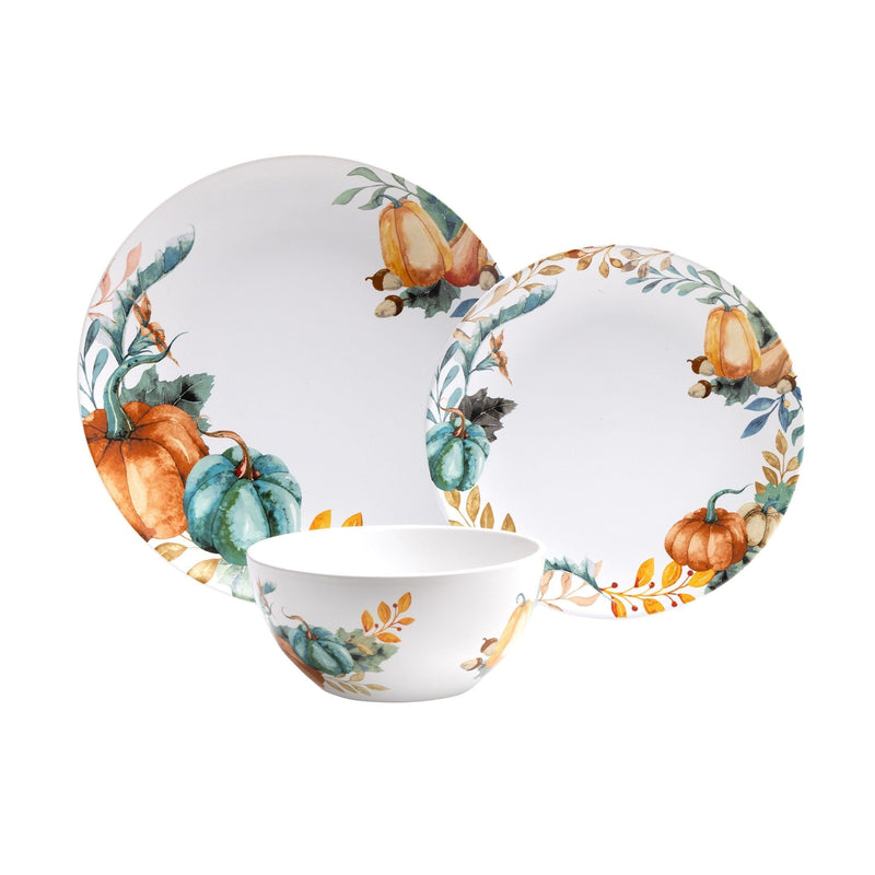 Lightweight Stoneware Harvest Dinnerware Set, Serves 4, 12-pc Q1083