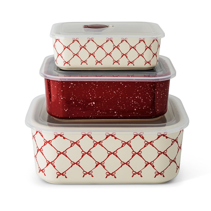 Red Stackable Rectangular Baking Dishes, 6-pc M9145