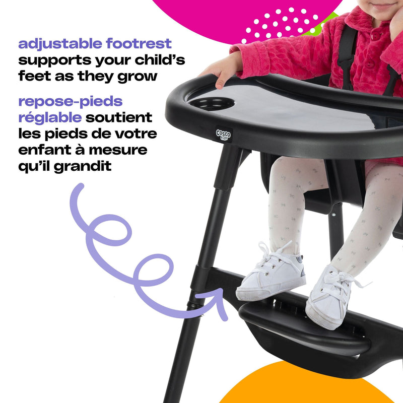 Black Canteen High Chair with Adjustable Footrest P5078