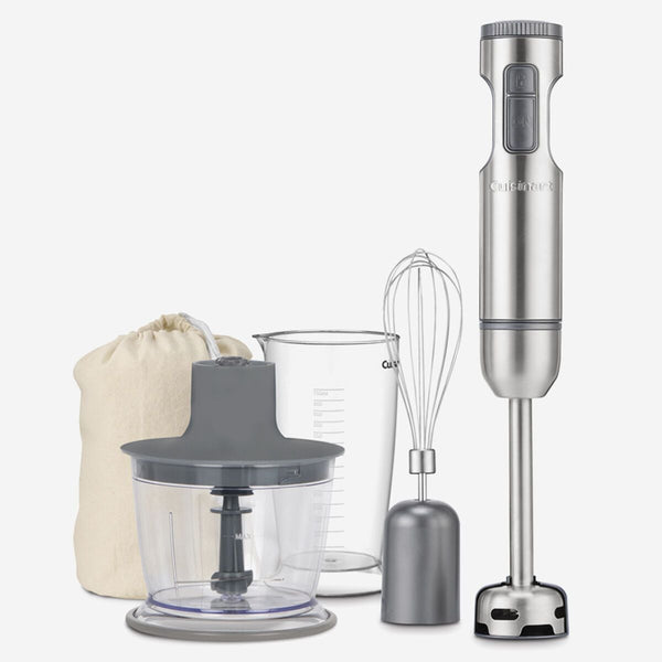 SmartStick 2-Speed Corded Hand Blender with Chopper & Whisk Attachments, Stainless Steel M0339