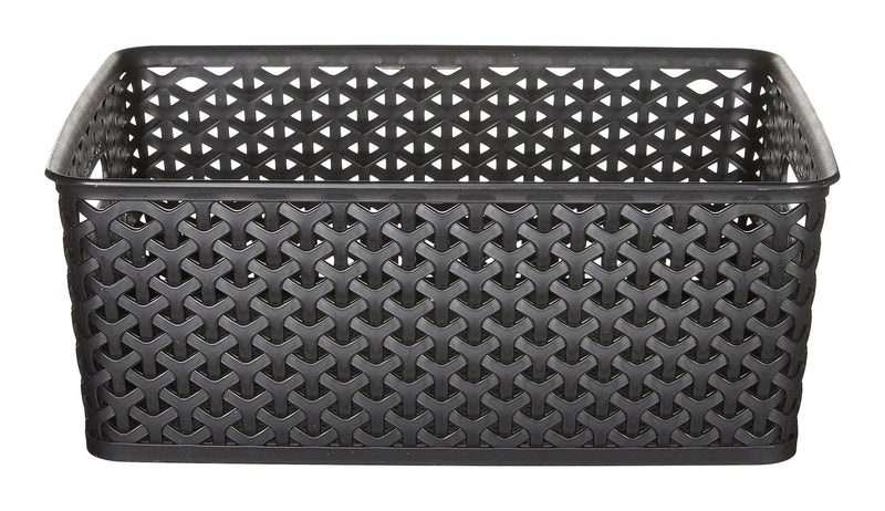 My Style Woven Storage Basket, Medium, Black R9566