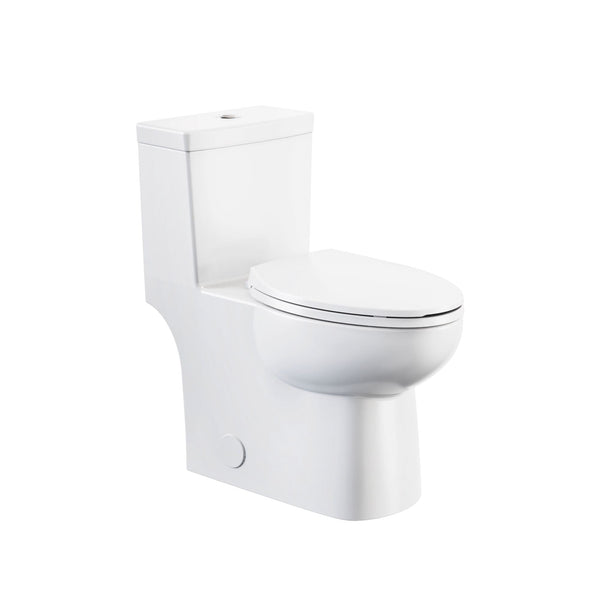 1-Piece Elongated Toilet Bowl with Soft Close, White, 3.8/4.8-L L4915
