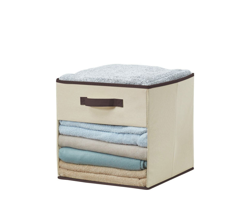 Collapsible Transparent Front Cube, 11-in, 6-pk, Beige S6993