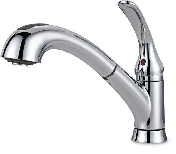 Casey Single Handle Pull Out Kitchen Faucet, Chrome E7098