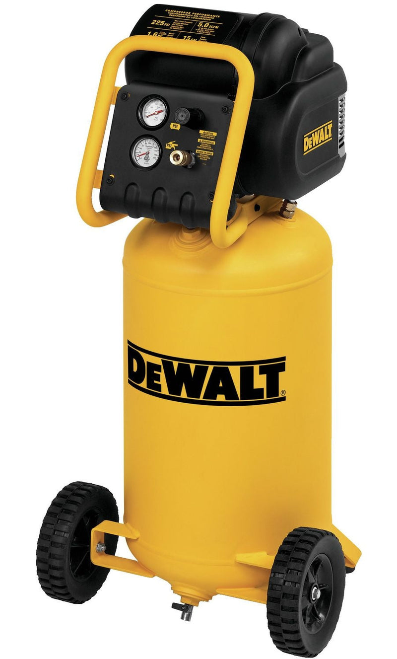 D55168 15-Gallon Oil-Free Portable Workshop Vertical Air Compressor, 225 PSI H8451