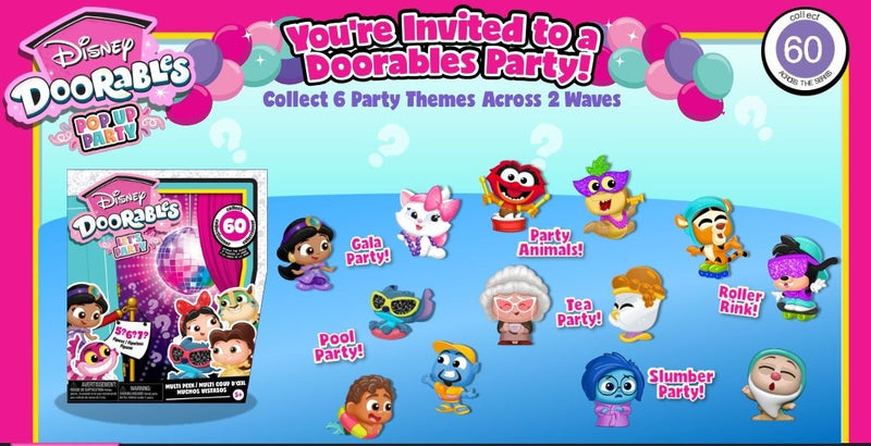 Doorables Pop Up Party Multi Peek for Ages 5+, Assorted Figures Y4620
