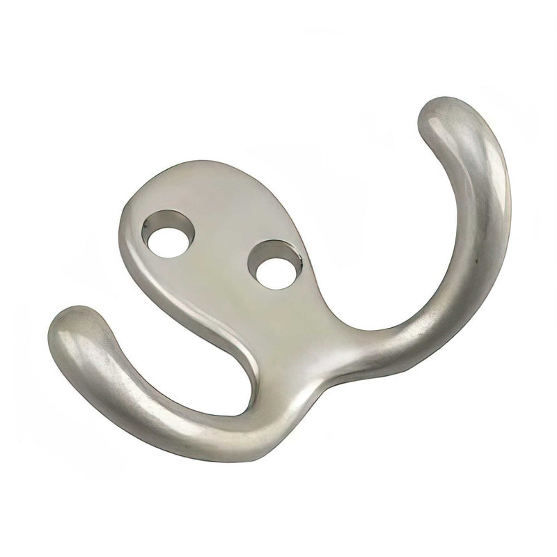 Double Wardrobe Hook, Brushed Nickel, 4pk B5977