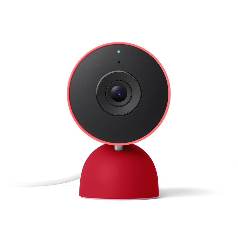 Google Nest Cam Indoor (Wired, 3rd Gen) - Indoor Security Camera with 2K Video - Works with Google Home - With Gemini - Berry X8155