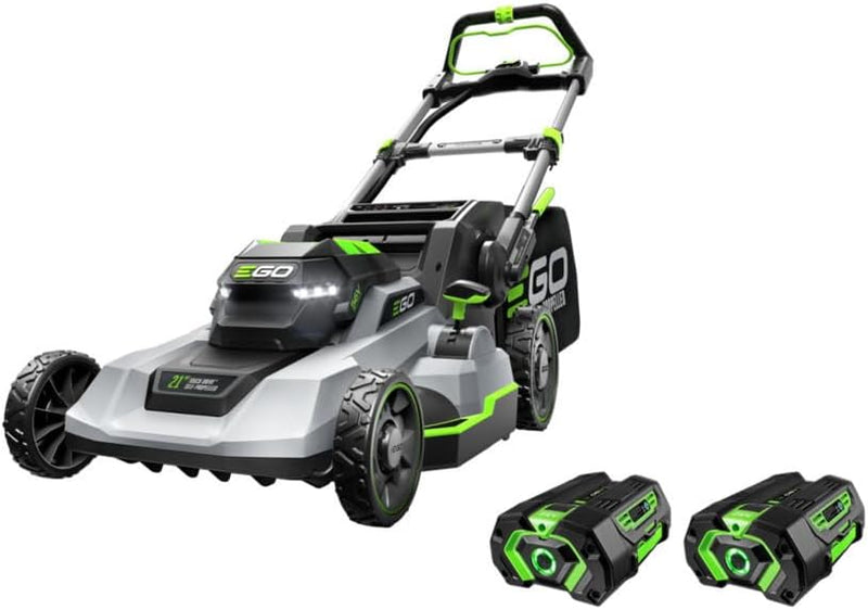 Power 21-Inch 56V Self-Propelled Cordless Lawn Mower with 2x 4.0Ah Batteries & Rapid Charger, Black I9163
