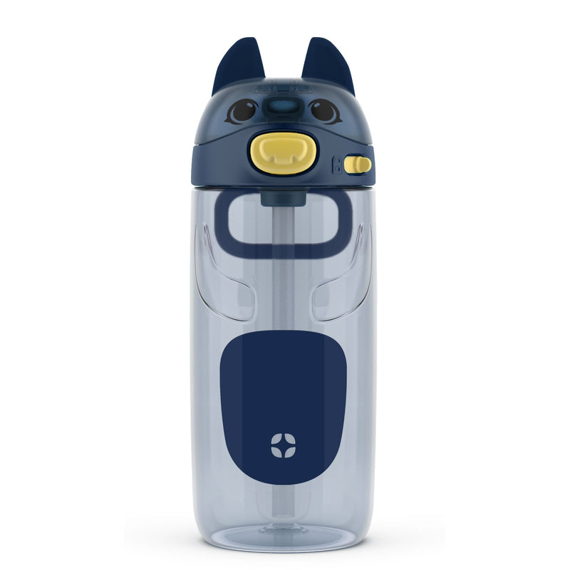 Ellies Kids' Reusable Copolyester Plastic Water Bottle, 16-oz, Assorted Colours, with Removable Straw N1897