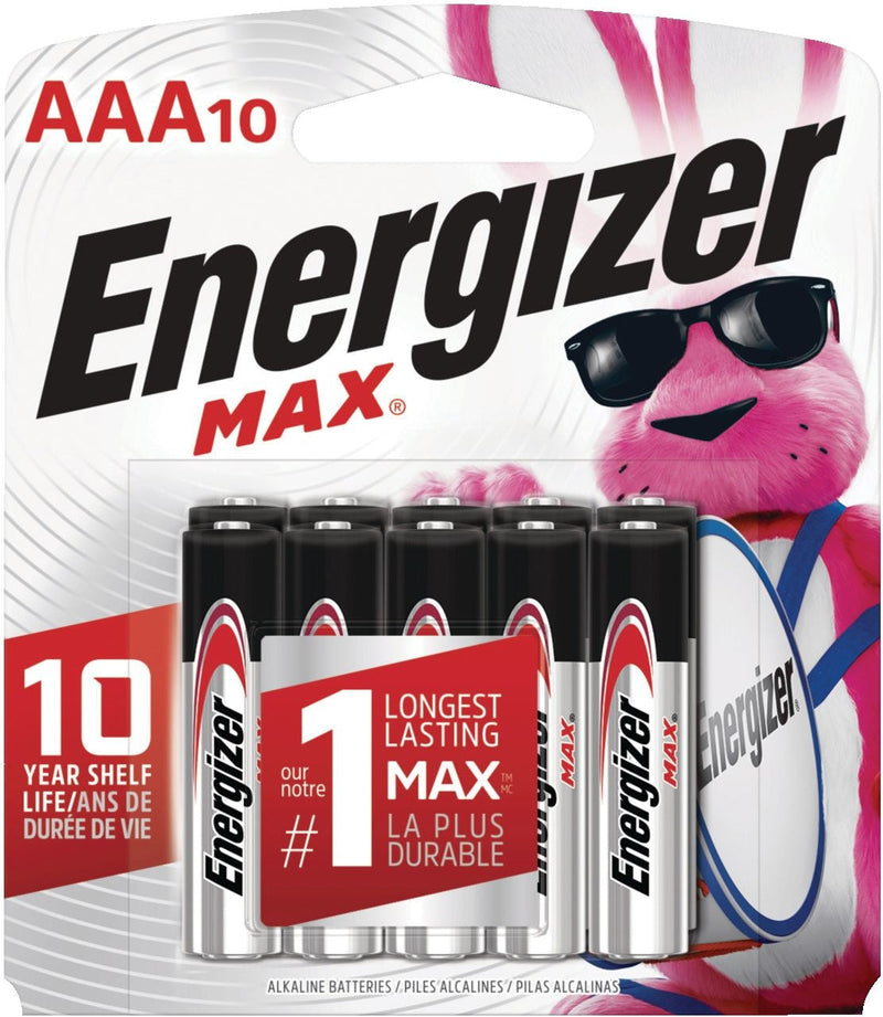 Max 10-pk AAA Alkaline Batteries, Long Lasting, All Purpose R5531