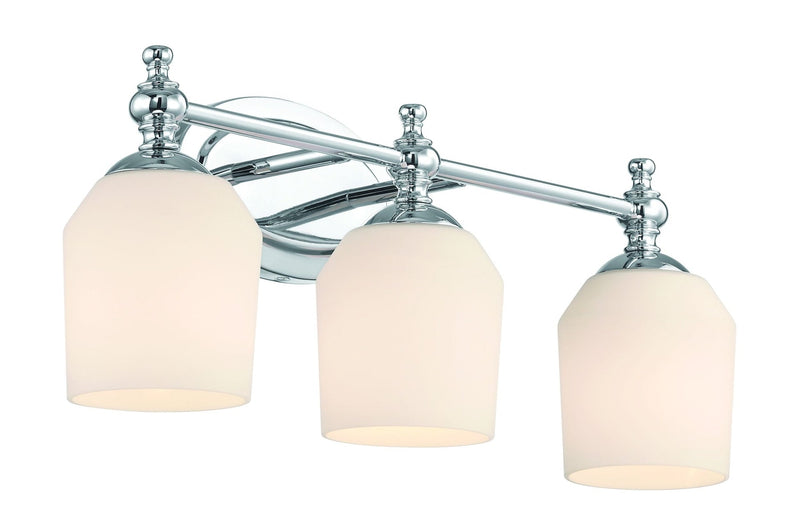 3 Light Vanity Light with Etched Shades C7908