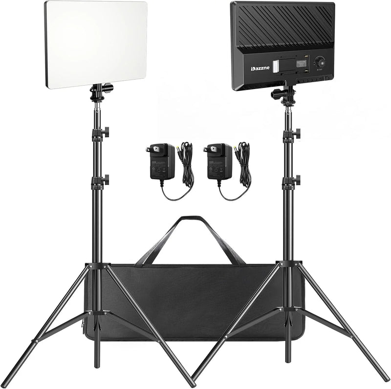 D50 LED Video Light Panel Lights 15.4", 2 Packs 45W 3000K-8000K Bi-Color Dimmable Photography Lighting, CRI 96 Videography Lighting for Video Shooting/Gaming/Live Stream/Studio/Film X9316