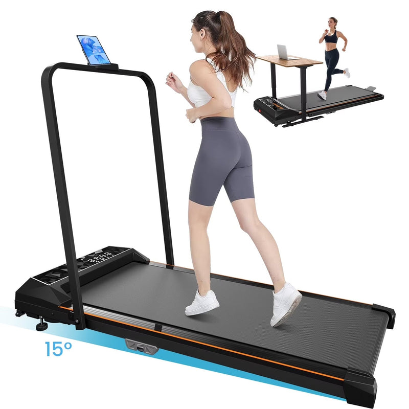 CoolHut Walking Pad, Under Desk Treadmill, 4-in-1 Home/Office Treadmill, Compact and Portable Foldable Treadmill, No Installation, Low Noise, LED... C829