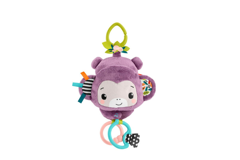 Sing n Go Purple Monkey Plush Baby Stroller Sensory Toy For Newborns P2843